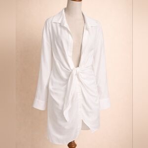 Jacquemus La Robe Bahia White Mini Shirt Dress - Size 38 FR (NEW with Tags)